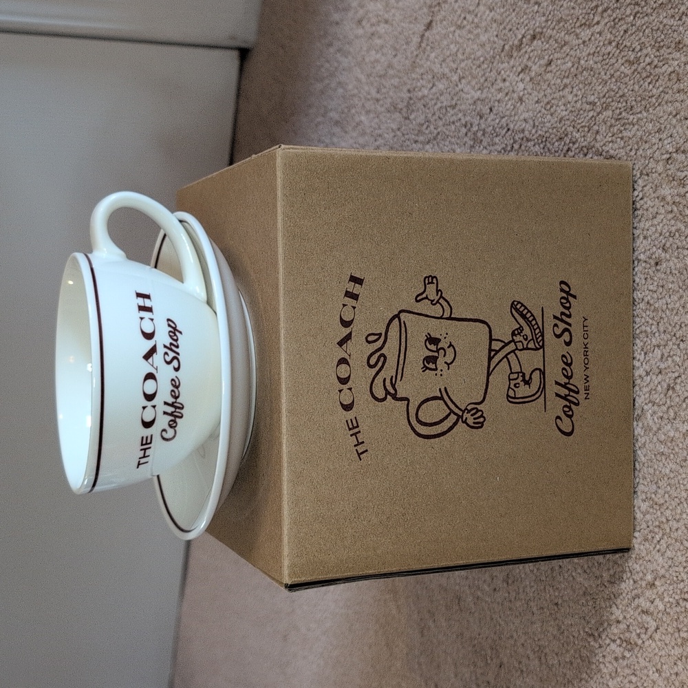 Coffee Cup and Saucer Set - Exclusive to Coach Coffee Shop